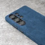 Magnetic Alcantara Case for Samsung Galaxy S25 Ultra Premium Full-Wrap Phone Cover