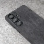 Magnetic Alcantara Case for Samsung Galaxy S25 Ultra Premium Full-Wrap Phone Cover