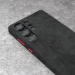 Magnetic Alcantara Case for Samsung Galaxy S25 Ultra Premium Full-Wrap Phone Cover