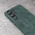 Magnetic Alcantara Case for Samsung Galaxy S25 Ultra Premium Full-Wrap Phone Cover