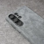 Magnetic Alcantara Case for Samsung Galaxy S24 Ultra Premium Full-Wrap Phone Cover