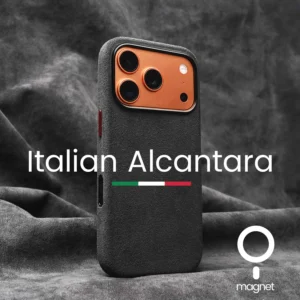 Magnetic Italian Alcantara Case for iPhone 17-14 Series Premium Phone Cover