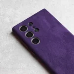Magnetic Alcantara Case for Samsung Galaxy S24 Ultra Premium Full-Wrap Phone Cover