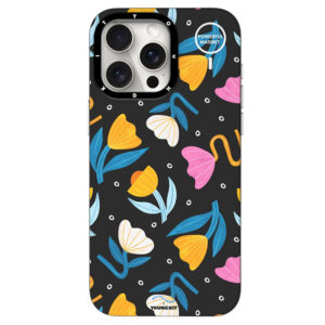 YOUNGKIT Mousse Series For iPhone 14 Pro Max Case IMD PC+TPU Magnetic Phone Cover MUScx001-Flowers iPhone 14 Pro Max by The Case Factory