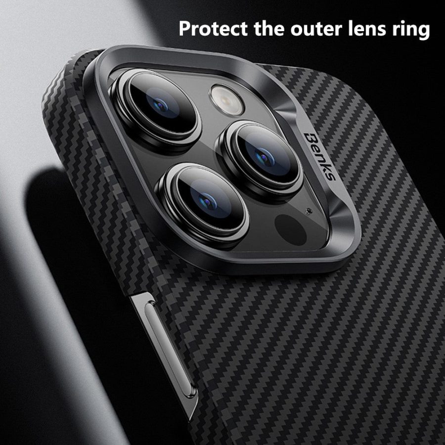 6601120879A-3 BENKS For iPhone 16 Pro Magnetic Case 600D Kevlar Aramid Fiber Phone Cover by The Case Factory