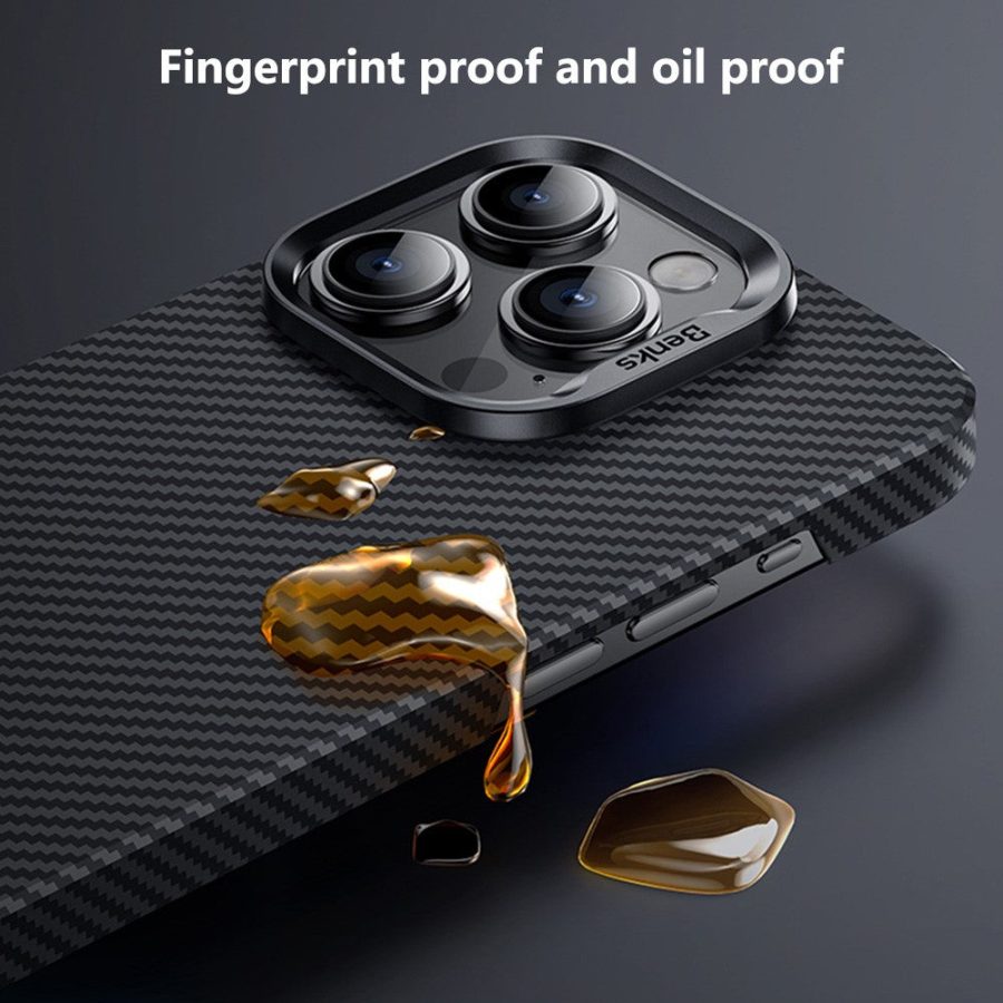 6601120879A-4 BENKS For iPhone 16 Pro Magnetic Case 600D Kevlar Aramid Fiber Phone Cover by The Case Factory