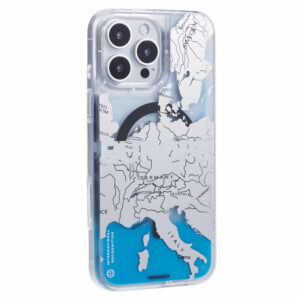 YOUNGKIT For iPhone 16 Pro Case Compatible with MagSafe IMD Map Pattern Quicksand PC+TPU Phone Cover Europe iPhone 16 Pro by The Case Factory
