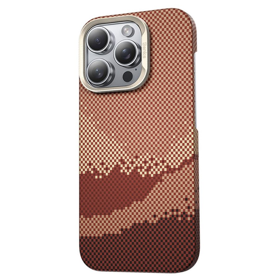 BENKS For iPhone 16 Pro Case Compatible with MagSafe Carbon Fiber Texture Aramid Fiber + PC Phone Cover, Gold As Shown iPhone 16 Pro by The Case Factory