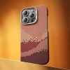 BENKS For iPhone 16 Pro Case Compatible with MagSafe Carbon Fiber Texture Aramid Fiber + PC Phone Cover, Gold by The Case Factory