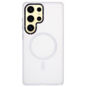 YOUNGKIT For Samsung Galaxy S25 Ultra Matte Magnetic Case PET TPU Shockproof Phone Cover White Galaxy S25 Ultra by The Case Factory