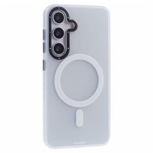 YOUNGKIT For Samsung Galaxy S25 Matte Magnetic Case PET TPU Shockproof Phone Cover White Galaxy S25 by The Case Factory
