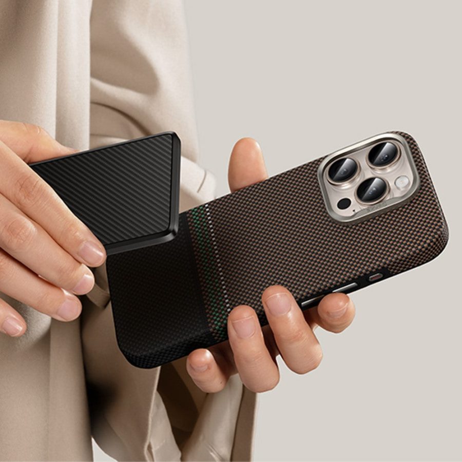 BENKS For iPhone 16 Pro Case Compatible with Magsafe Kevlar Aramid Fiber Magnetic Phone Cover by The Case Factory