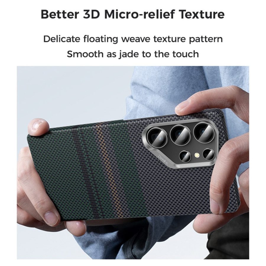 6601143157A-4 BENKS For Samsung Galaxy S25 Ultra Magnetic Case Kevlar Aramid Fiber Phone Cover by The Case Factory