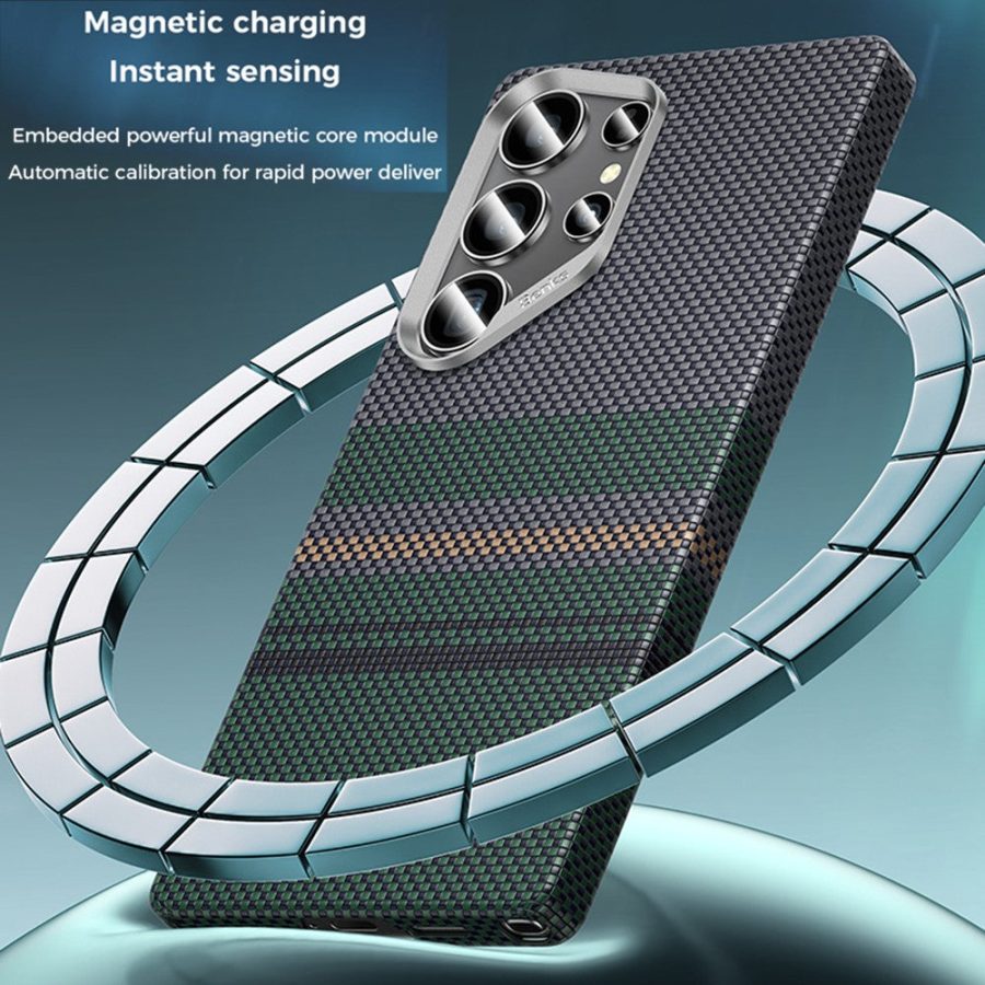 6601143157A-6 BENKS For Samsung Galaxy S25 Ultra Magnetic Case Kevlar Aramid Fiber Phone Cover by The Case Factory