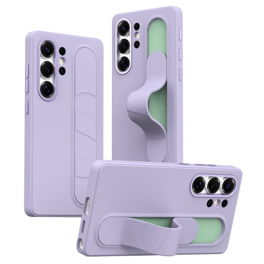 6601180104B-1 For Samsung Galaxy S25 Ultra Case Customizable Smart Key Control Wristband Kickstand PC + Silicone Phone Cover Purple Galaxy S25 Ultra by The Case Factory