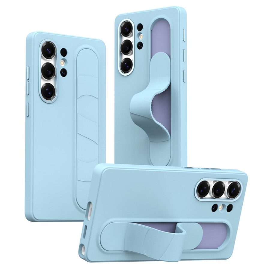 6601180104F-1 For Samsung Galaxy S25 Ultra Case Customizable Smart Key Control Wristband Kickstand PC + Silicone Phone Cover Blue Galaxy S25 Ultra by The Case Factory