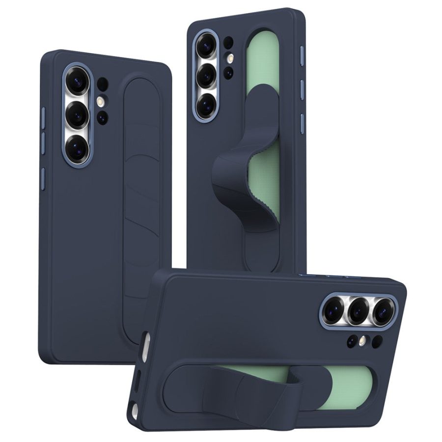 6601180372A-1 For Samsung Galaxy S23 Ultra Case Customizable Smart Key Control Wristband Kickstand PC + Silicone Phone Cover Sapphire Galaxy S23 Ultra by The Case Factory