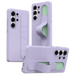 For Samsung Galaxy S23 Ultra Case Customizable Smart Key Control Wristband Kickstand PC + Silicone Phone Cover Purple Galaxy S23 Ultra by The Case Factory