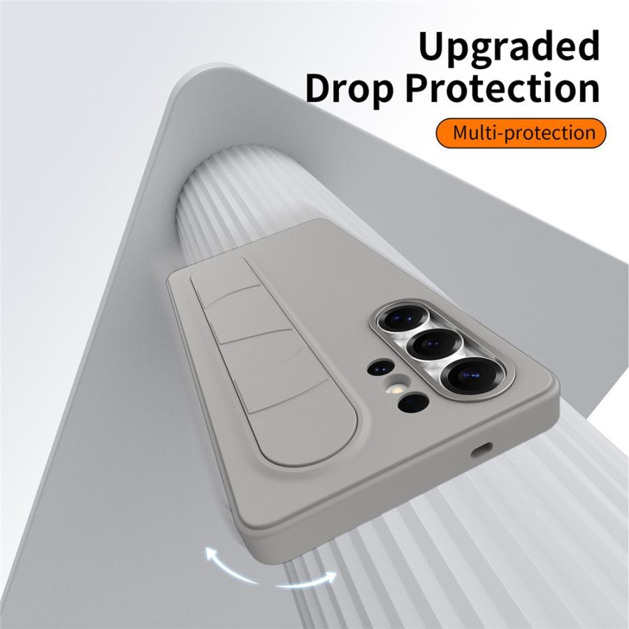 6601180372D-7 For Samsung Galaxy S23 Ultra Case Customizable Smart Key Control Wristband Kickstand PC + Silicone Phone Cover by The Case Factory