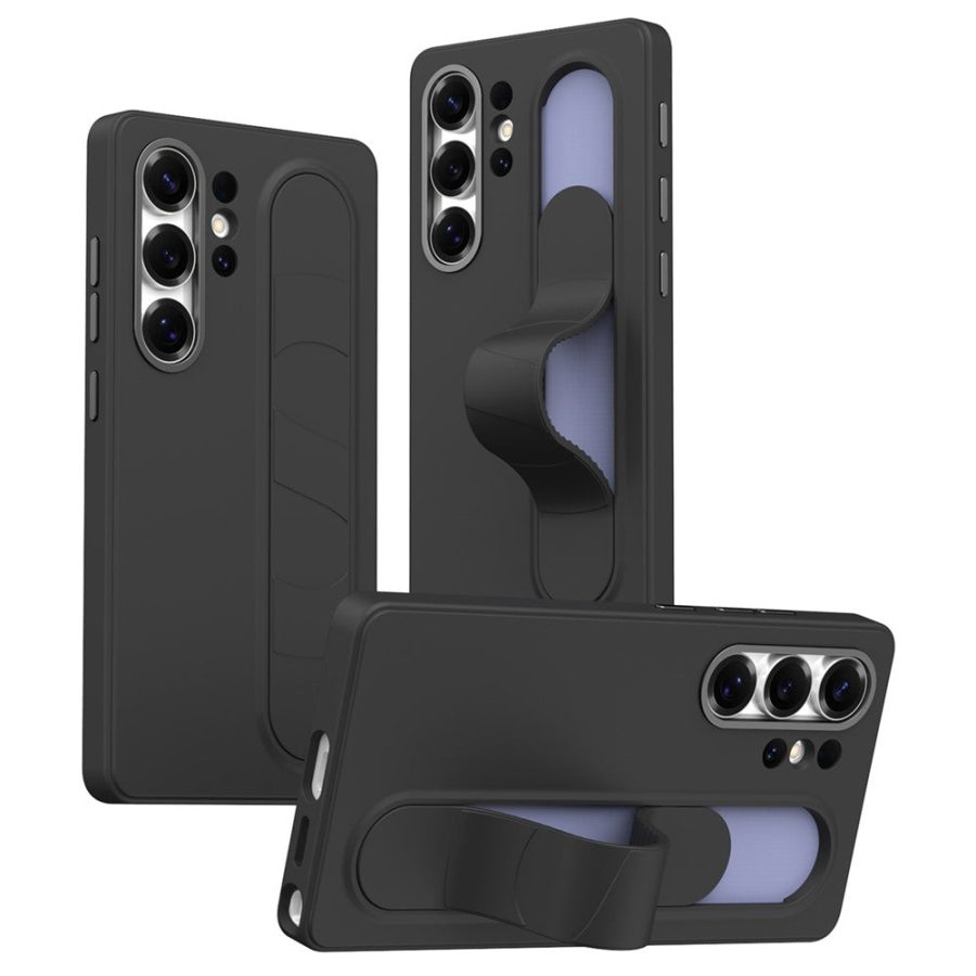6601180373E-1 For Samsung Galaxy S24 Ultra Case Customizable Smart Key Control Wristband Kickstand PC + Silicone Phone Cover Black Galaxy S24 Ultra by The Case Factory
