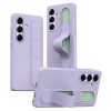 6601180374B-1 For Samsung Galaxy S24 / S25 Case Customizable Smart Key Control Wristband Kickstand PC + Silicone Phone Cover Purple by The Case Factory