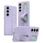 For Samsung Galaxy S24 / S25 Case Customizable Smart Key Control Wristband Kickstand PC + Silicone Phone Cover Purple by The Case Factory