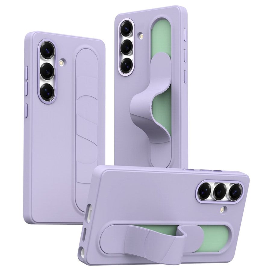 6601180375B-1 For Samsung Galaxy S25+ Case Customizable Smart Key Control Wristband Kickstand PC + Silicone Phone Cover Purple Galaxy S25+ by The Case Factory