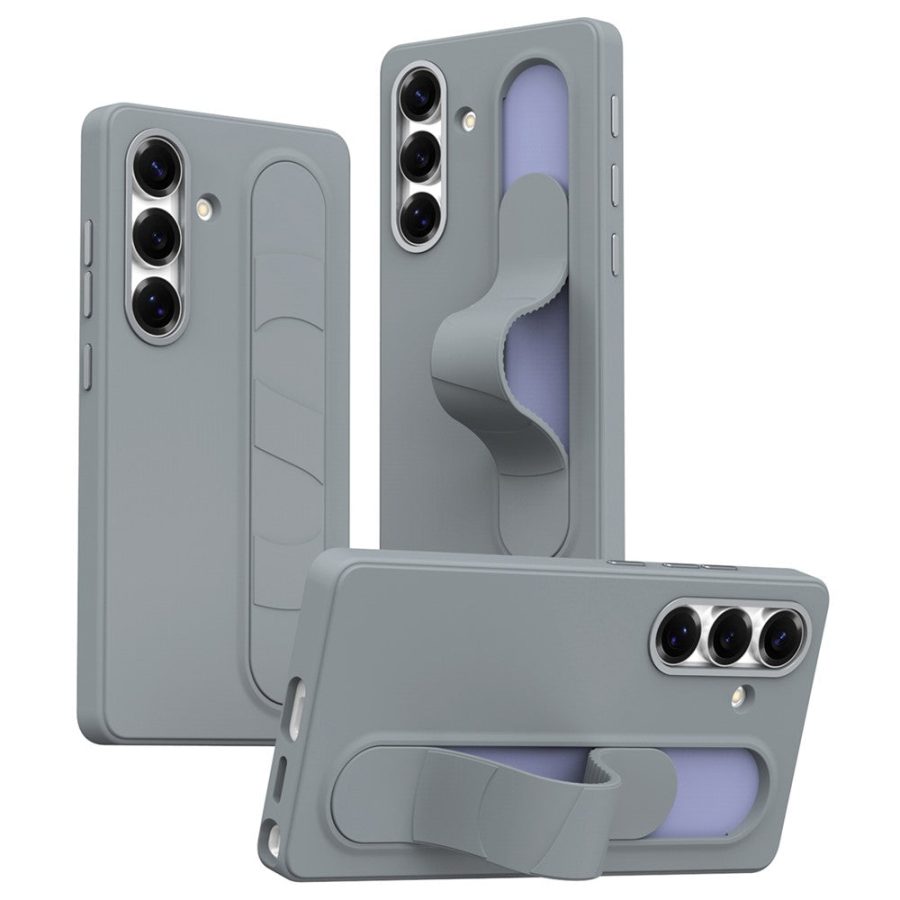 6601180375C-1 For Samsung Galaxy S25+ Case Customizable Smart Key Control Wristband Kickstand PC + Silicone Phone Cover Dark Grey Galaxy S25+ by The Case Factory