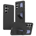 For Samsung Galaxy S25+ Case Customizable Smart Key Control Wristband Kickstand PC + Silicone Phone Cover Black Galaxy S25+ by The Case Factory