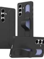 For Samsung Galaxy S25+ Case Customizable Smart Key Control Wristband Kickstand PC + Silicone Phone Cover Black Galaxy S25+ by The Case Factory