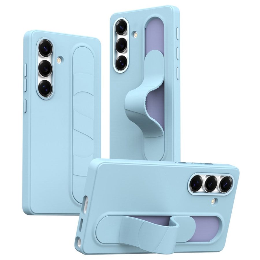 6601180375F-1 For Samsung Galaxy S25+ Case Customizable Smart Key Control Wristband Kickstand PC + Silicone Phone Cover Blue Galaxy S25+ by The Case Factory