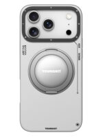 YOUNGKIT For iPhone 17 Pro Case Rotating Kickstand Shockproof TPU + PU Leather Phone Back Cover by The Case Factory