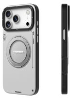 YOUNGKIT For iPhone 17 Pro Case Rotating Kickstand Shockproof TPU + PU Leather Phone Back Cover by The Case Factory