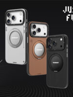 YOUNGKIT For iPhone 17 Pro Case Rotating Kickstand Shockproof TPU + PU Leather Phone Back Cover by The Case Factory