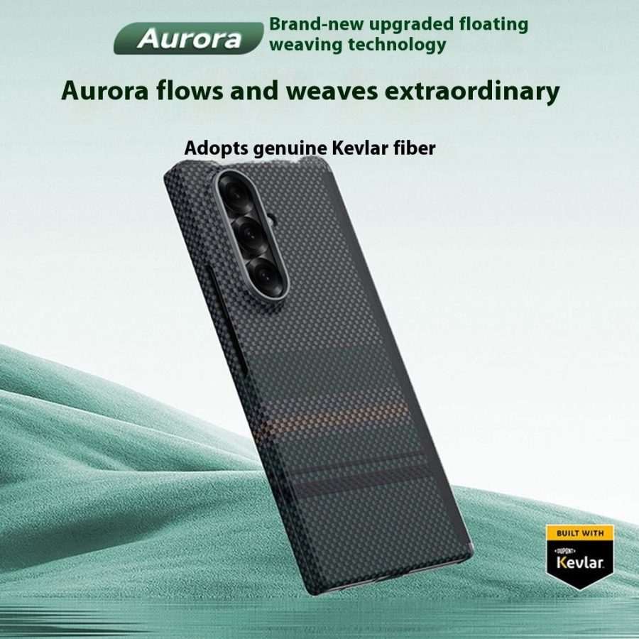 6601182054A-2 BENKS For Samsung Galaxy Z Fold7 5G Case Kevlar Aramid Fiber Aurora Weave Phone Cover Magnetic Case by The Case Factory