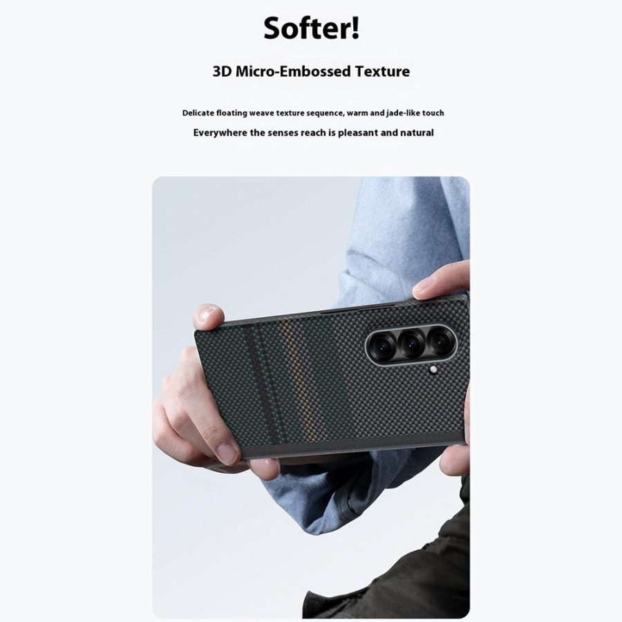 6601182054A-7 BENKS For Samsung Galaxy Z Fold7 5G Case Kevlar Aramid Fiber Aurora Weave Phone Cover Magnetic Case by The Case Factory