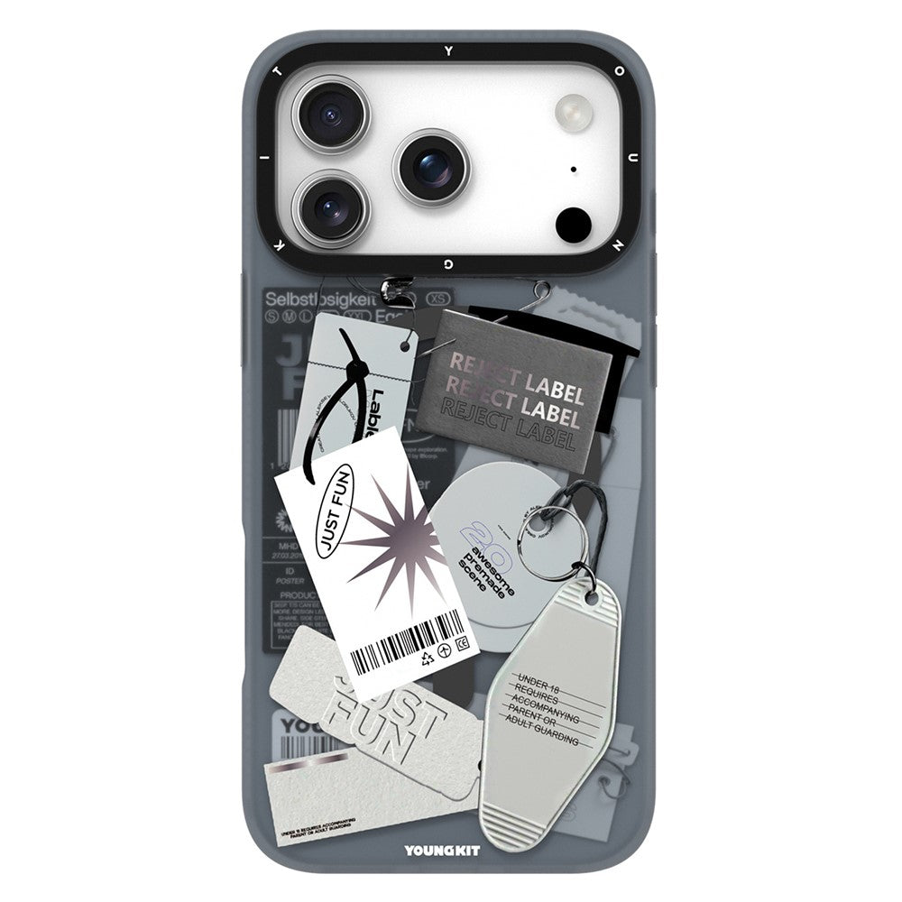 YOUNGKIT Interdimensional Series For iPhone 17 Pro Max Magnetic Case Matte TPU IMD Phone Back Cover Cool (Black White) iPhone 17 Pro Max by The Case Factory