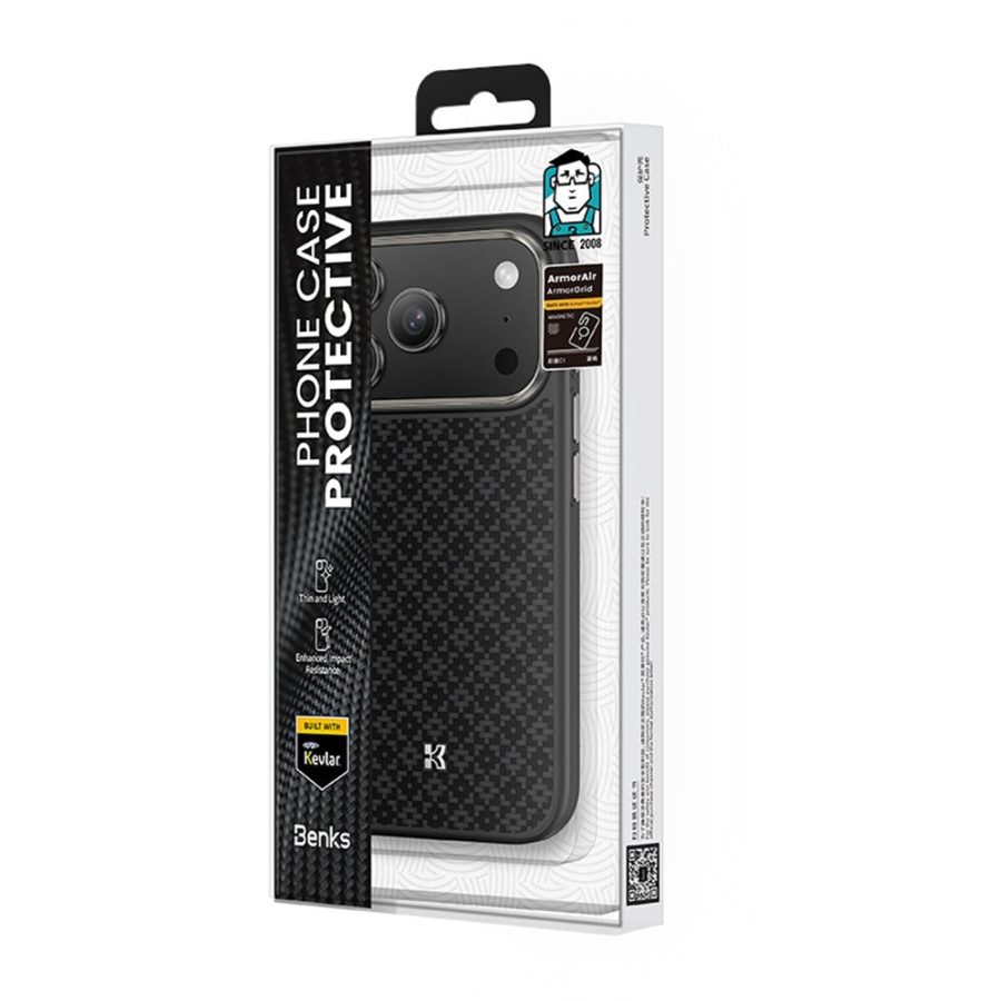 BENKS Y2 For iPhone 17 Pro Case Kevlar Aramid Fiber Weave Texture Phone Cover Compatible with MagSafe by The Case Factory