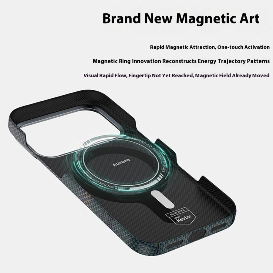 BENKS C1 For iPhone 17 Pro Max Case Compatible with MagSafe Kevlar Aramid Fiber Aurora Flow Woven Phone Cover by The Case Factory