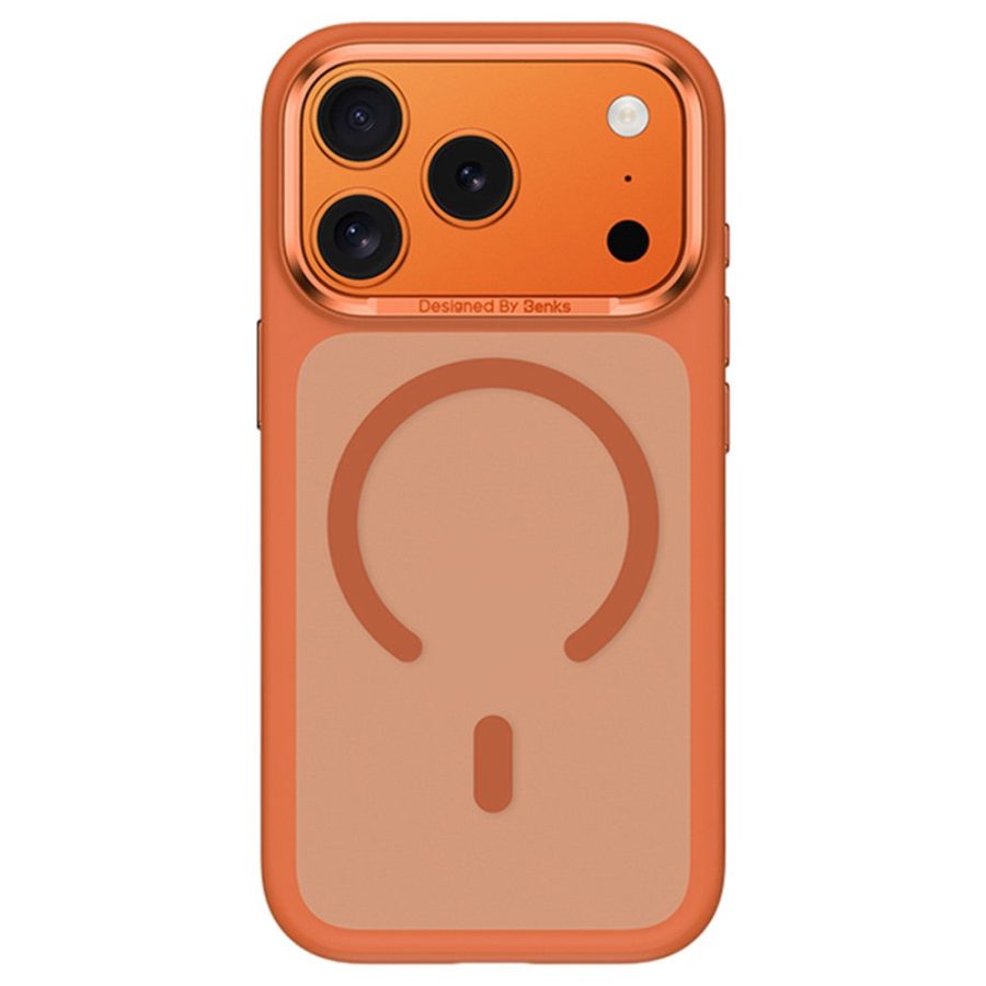BENKS For iPhone 17 Pro Magnetic Case Skin Feel TPU + PC Phone Cover Compatible with MagSafe Orange iPhone 17 Pro by The Case Factory
