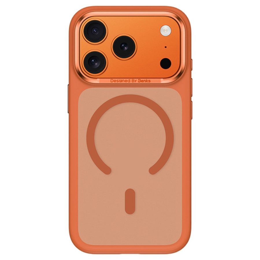 BENKS For iPhone 17 Pro Max Magnetic Case Skin Feel TPU + PC Phone Cover Compatible with MagSafe Orange iPhone 17 Pro Max by The Case Factory