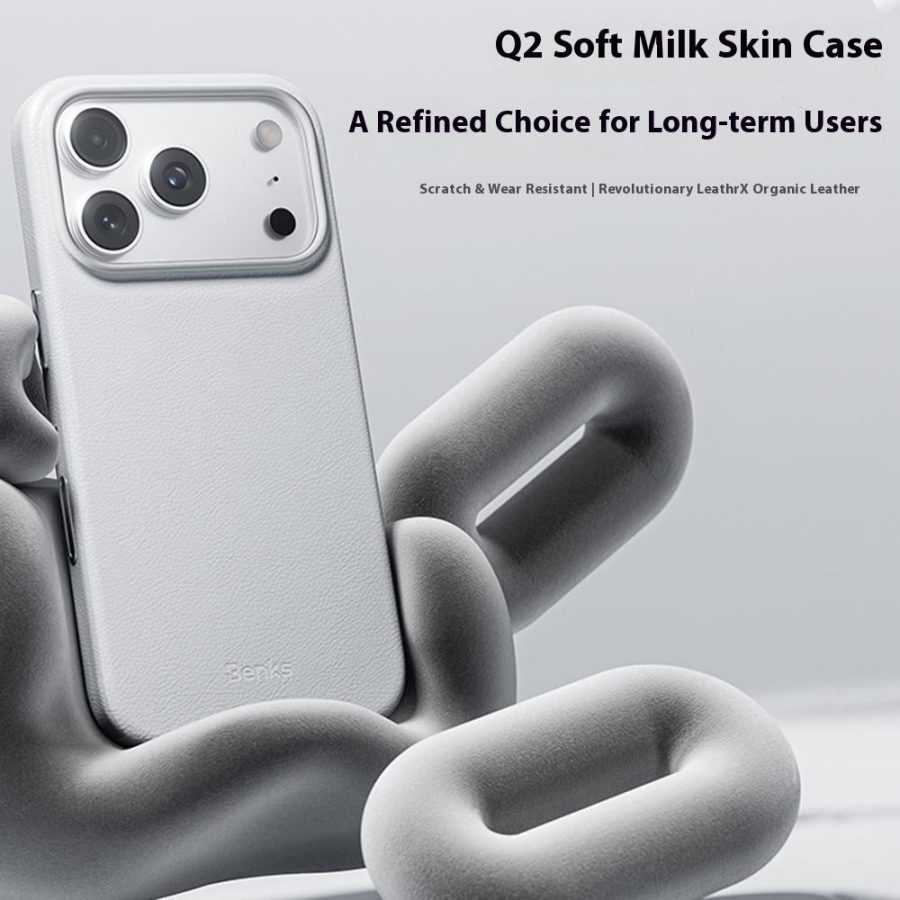 6601182699A-2 BENKS Q2 For iPhone 17 Pro Max Mircrofiber Leather + PC + Silicone Phone Case Compatible with MagSafe by The Case Factory
