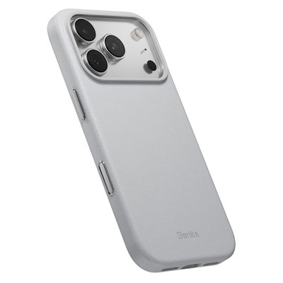 BENKS Q2 For iPhone 17 Pro Mircrofiber Leather + PC + Silicone Phone Case Compatible with MagSafe White iPhone 17 Pro by The Case Factory