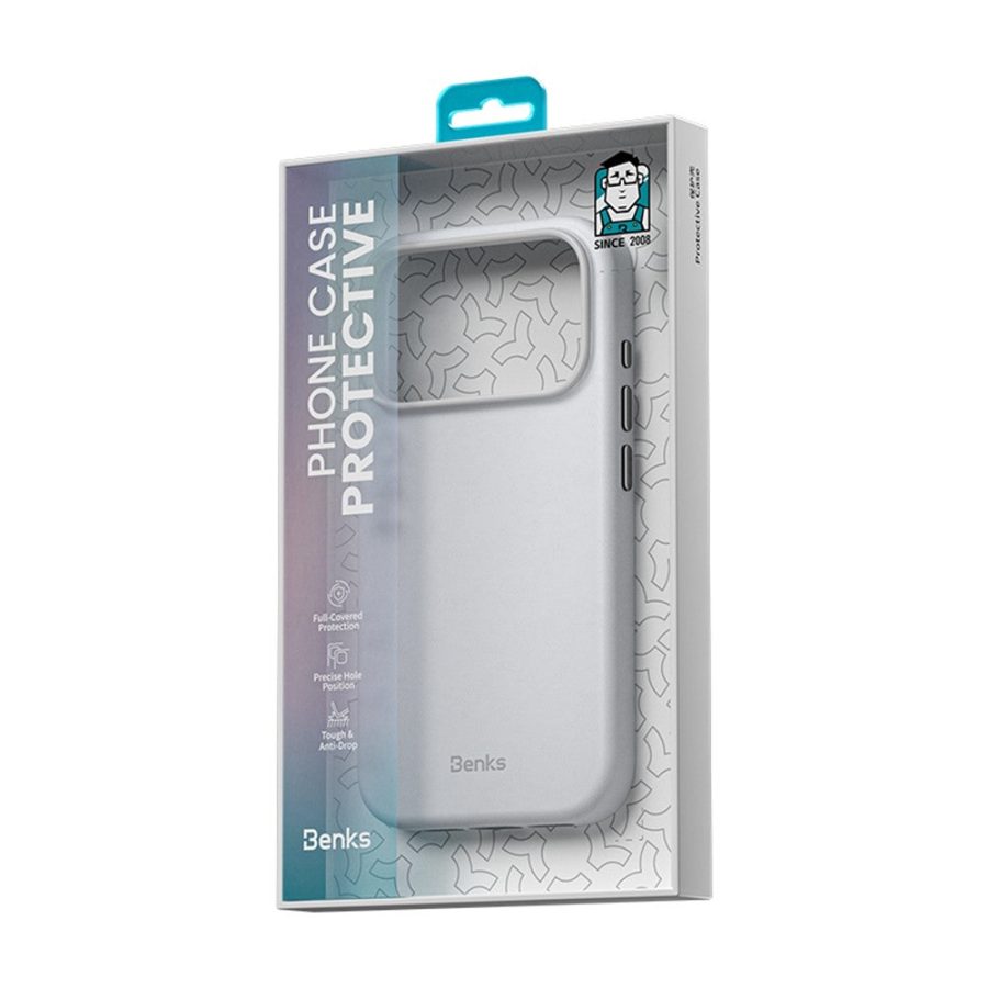 6601182700A-9 BENKS Q2 For iPhone 17 Pro Mircrofiber Leather + PC + Silicone Phone Case Compatible with MagSafe by The Case Factory