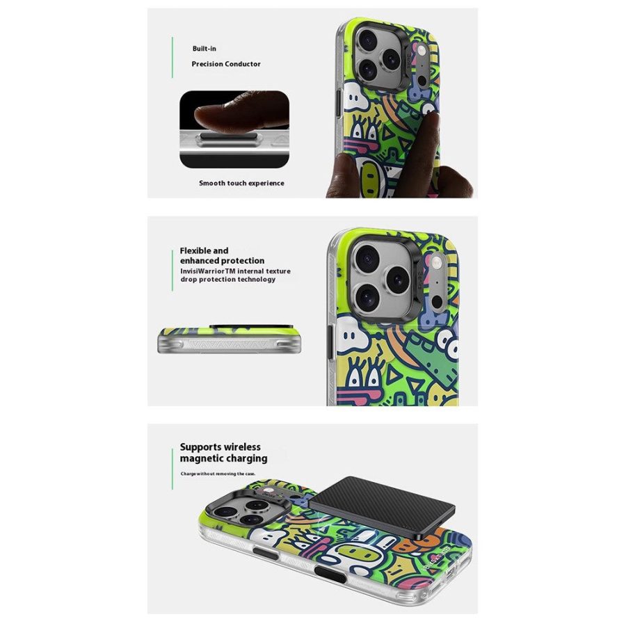BENKS D1 for iPhone 17 Pro Max Magnetic Case Cartoon Pattern TPU TPE PC Phone Cover Compatible with MagSafe by The Case Factory
