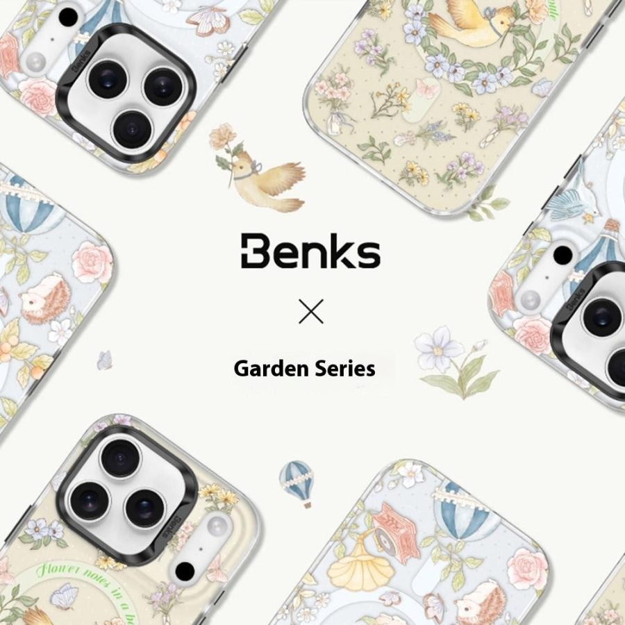 BENKS D1 for iPhone 17 Pro Max Magnetic Case Garden Series TPU TPE PC Phone Cover Compatible with MagSafe by The Case Factory