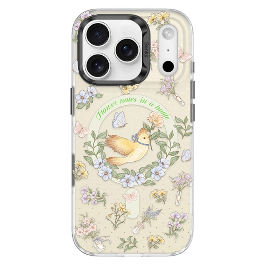 BENKS D1 for iPhone 17 Pro Max Magnetic Case Garden Series TPU TPE PC Phone Cover Compatible with MagSafe Flower Notes iPhone 17 Pro Max by The Case Factory