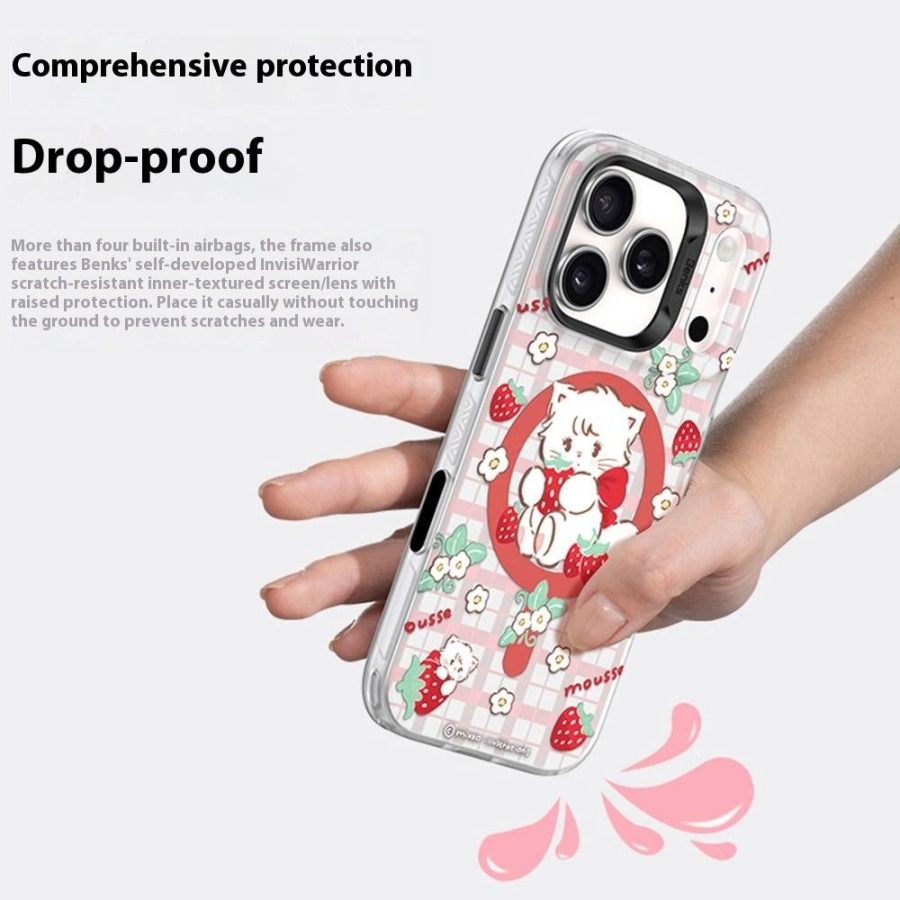 BENKS D1 for iPhone 17 Pro Cartoon Animal TPU TPE PC Phone Cover Compatible with MagSafe by The Case Factory