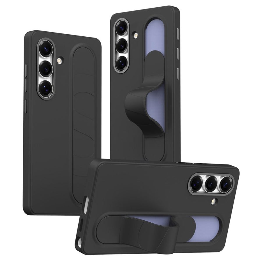 6601184046E-1 For Samsung Galaxy S25 FE Case Customizable Smart Key Control Wristband Kickstand PC + Silicone Phone Cover Black Galaxy S25 FE by The Case Factory