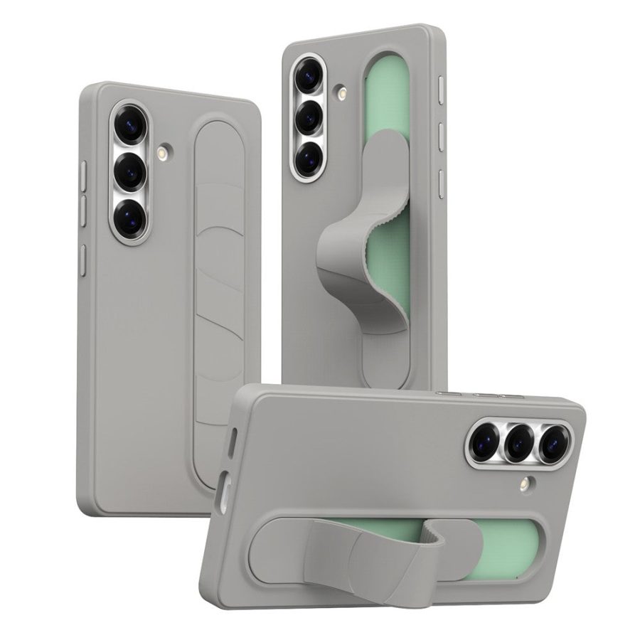For Samsung Galaxy S24+ Case Customizable Smart Key Control Wristband Kickstand PC + Silicone Phone Cover Titanium Grey Galaxy S24+ by The Case Factory